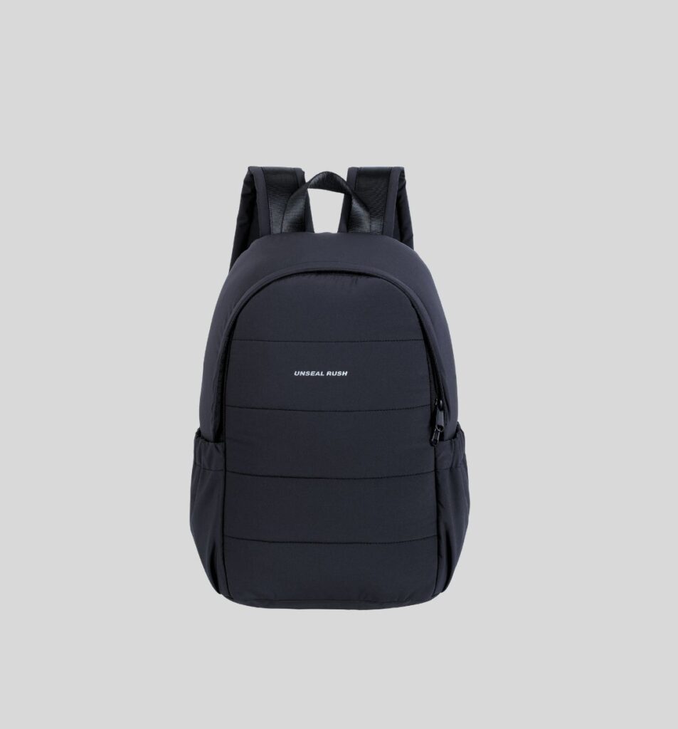 Black Backpack with Front Pocket